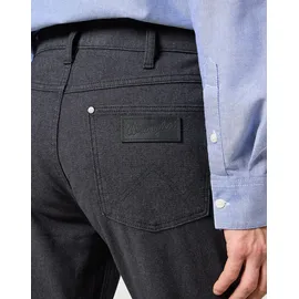 Wrangler 5-Pocket-Hose "GREENSBORO", Herren, Gr. 38, Länge 34, grau (charcoal), Web, Obermaterial: 59% Baumwolle, 26% Polyester, 14% Viskose, 1% Elasthan, regular fit lang, Hosen 5-Pocket-Hose, mit Reißverschluss