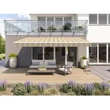 WISMAR Gelenkarmmarkise Classic beige gestreift inkl. Handkurbel
