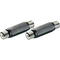 SpeaKa Professional SP-7869816 Cinch Audio Adapter [1x Cinch-Buchse - 1x Cinch-Buchse] Schwarz