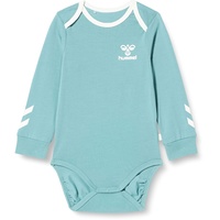 hummel Jungen Hmlmaule Body L/S Baby and Toddler T Shirt Set, Mineral Blue, 86 EU