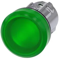 Siemens 3SU10516AA400AA0 Leuchtmelder, 22mm, rund, Metall, hochglanz, grün, Linse, glatt - 5 Stück