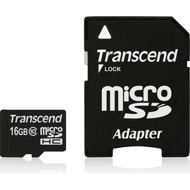 Transcend microSDHC Class 10 + SD-Adapter 16 GB