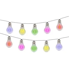 NÄVE Lichterkette Solar 370x370x6 cm 10-flammig bunt