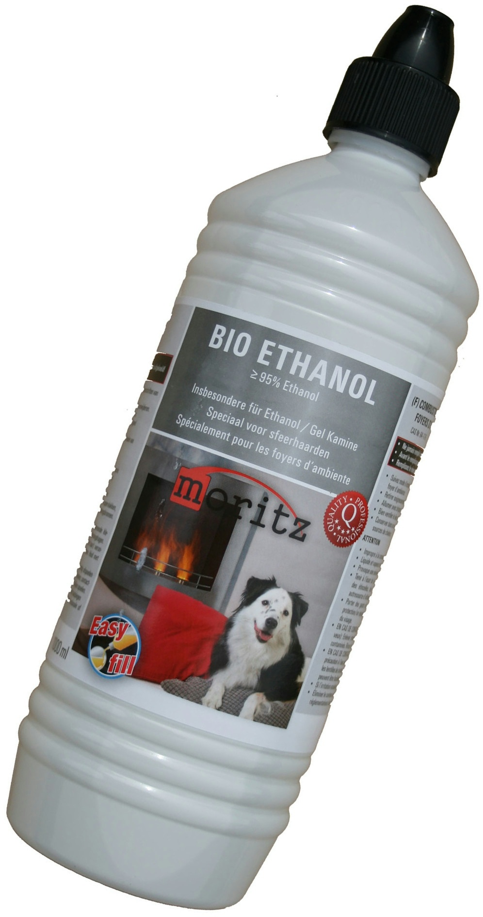 1 L Moritz Bio Ethanol >95 % für Ethanolkamine Gelkamine Rückstands Verbrennen