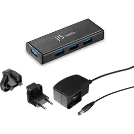 j5create JUH340 - Hub 4 Ports), Dockingstation USB Schwarz