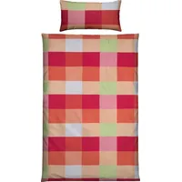 Erwin Müller Seersucker Bettwäsche in rosa-orange | Gr.: 135x220
