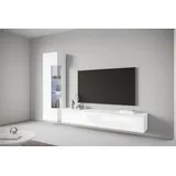 INOSIGN Wohnwand »Kenia, Vitrine Türanschlag links/rechts wechselbar« Komplett-Set, 2 Stk. tlg., weiß