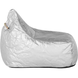 Beliani Sitzsack Silber