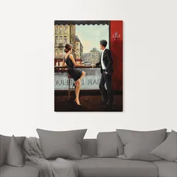 Artland Wandbild »Bar«, Bar & Lounges, (1 St.), als Alubild, Outdoorbild, Leinwandbild, Poster, Wandaufkleber Artland Farbe Bild(er): rot