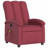 vidaXL Massagesessel Weinrot Stoff 93 x 101 x 93 cm Rot mit Fernbedienung