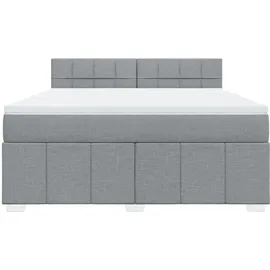 vidaXL Boxspringbett 180 x 200 cm Hellgrau