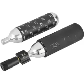 Peaty ́s Holeshot CO2 Inflator Fahrradpumpe schwarz mit 2 x 25 g CO2 Kartusche