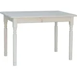 Tisch II aus massivem Kiefernholz unbehandelt 110 x 80 cm - Beige