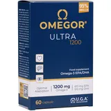 OMEGOR ULTRA 1200 – Nahrungsergänzungsmittel mit 1200 mg Omega 3 – Grundlegend für Herz, Geist und Sehvermögen – Reines Fischöl – Maximale Konzentration an Omega 3 – 60 Kapseln