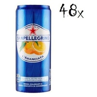 48 Dose L'Aranciata 330 ml San pellegrino Orangen Limonade Original Orange