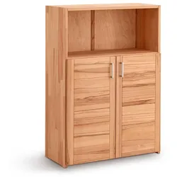 Kompakter Aktenschrank aus Kernbuche und Buche Massivholz geölt