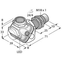 Turck Sensor nicht bündig NAMUR NI10-EM18WDTC-Y1X