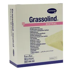 Grassolind Salbenkompressen 5x5 cm steril