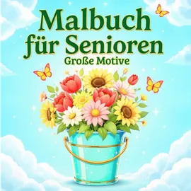majosta Malbuch für Senioren Große Motive, Für Erwachsene zum Abschalten und Wohlfühlen , Entspannende Naturmotive