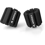 Amonax Handgelenkgewichte Knöchelgewichte Set (0,5 KG, Schwarz)