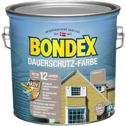 BONDEX Dauerschutz Farbe Außen Holzfarbe, Hochdeckend, Treibholz, 2,50 l