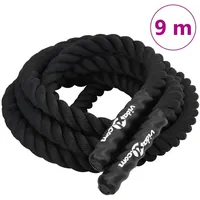 vidaXL Kampfseil Schwarz 9 m