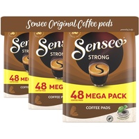 Senseo Kaffeepads Strong / Kräftig, neues Design, 3er Pack, 3 x 48 Pad