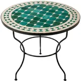 Marokkanischer Mosaiktisch Gartentisch Couchtisch Loungetisch Garten Rund 60cm