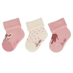 Sterntaler Baby-Söckchen 3er-Pack Afrika zartrosa, 15/16