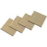 [neu.holz] Akustik-Wandpaneel Vang beige 16 St. 60 x 60 cm