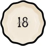 OEM Pappteller Hello 18 Achtzehn, 18cm, 6 Stk.