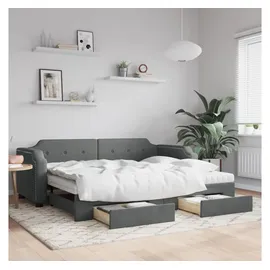 vidaXL Tagesbett 90 x 190 cm Dunkelgrau