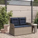 Vidaxl Gartenbank Grau Poly-rattan