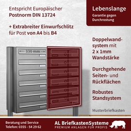 AL Briefkastensysteme 9 stehend - silberfarben