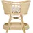 Beliani Stubenbett Rattan LAGRASSE 50 x 70 cm Naturfarben