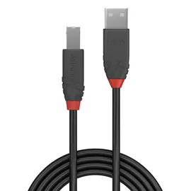 Lindy USB-A auf USB-B 2 m Schwarz