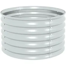 vidaXL Garten-Hochbeet verzinkter Stahl 80 x 80 x 44 cm Silber