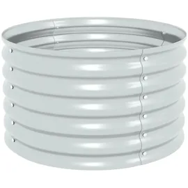 vidaXL Garten-Hochbeet verzinkter Stahl 80 x 80 x 44 cm Silber