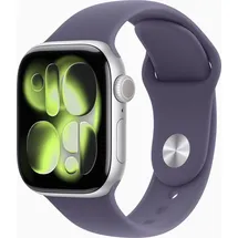 Apple Watch Series 11 GPS 42mm Silver Aluminium Sport Band purple fog S/M