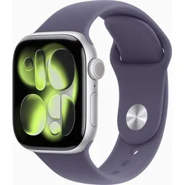 Apple Watch Series 11 GPS 42mm Silver Aluminium Sport Band purple fog S/M