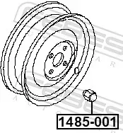 FEBEST Radmutter 1485001 für SSANGYONG