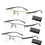 Sherum Intellireaders, Outfany Intellireader, Gleitsichtbrille Herren, Libiyi Intelligente Lesebrille, Outfany Lesebrille, Progressive Fern- Und Nah-Lesebrille Aus Titan (4.0x,3Colour)