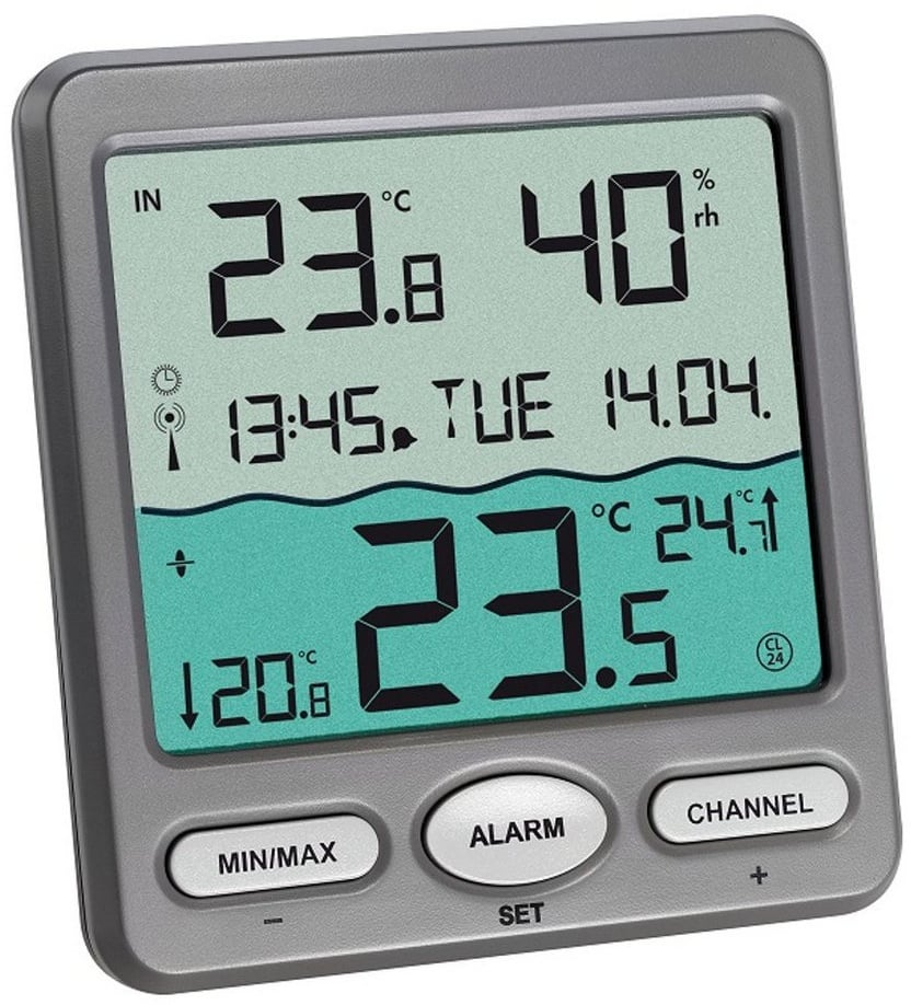 TFA Dostmann Gartenthermometer Funk-Poolthermometer Venice TFA 30.3056.10 Schwimmbadthermometer