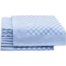 ZOLLNER Geschirrtücher Baumwolle in 46x70 cm - super saugstarke und robuste Küchentücher – waschbar bis 60°C – in blau kariert - Gastronomiequalität - Oeko Tex® Zertifiziert