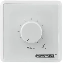 Omnitronic 80711005, Drehbarer Lautstärkeregler, Wand-montiert, Weiß, Kunststoff