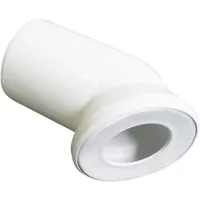 Wisa WC-Anschlußbogen Uni 45° weiß, 23 cm - Weiß