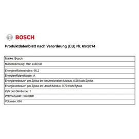 Bosch HBF114ESO + Wolkenstein Kochfeld Flächeninduktion 60cm