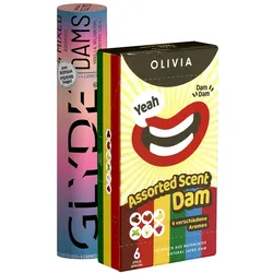 Oral Dams-Doppel - 2 Sorten bunte Lecktücher (10 Tücher) 10 St