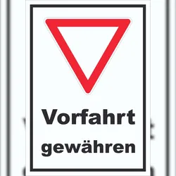 Schild Vorfahrt gewähren A0 (841x1189mm)