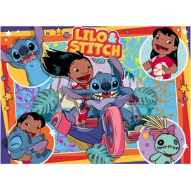 Ravensburger Kinderpuzzle 4x100 Teile - Disney Stitch - Aloha!